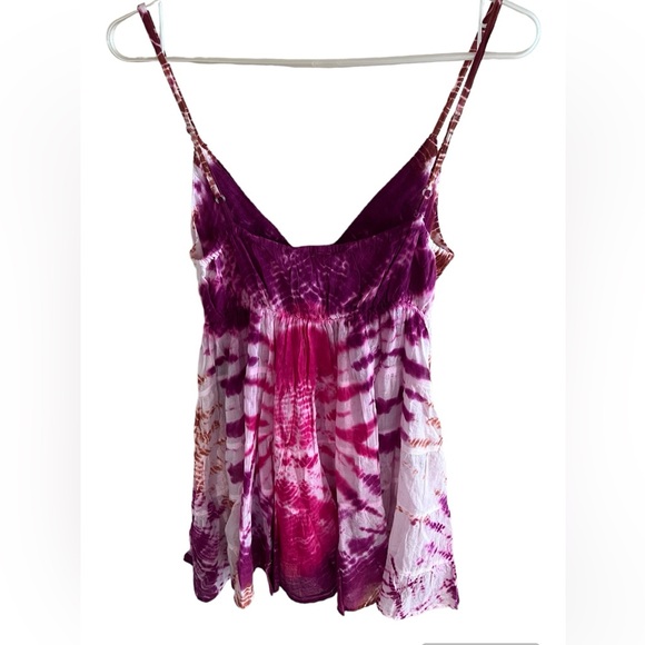 Raga Anthropologie Crochet Tie Dye Babydoll Dress/Tunic Top NWT Small - Picture 3 of 9